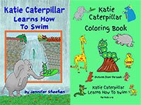 Katie Caterpillar Learns How to Swim and an Katie Caterpillar activity book. - Bumples
